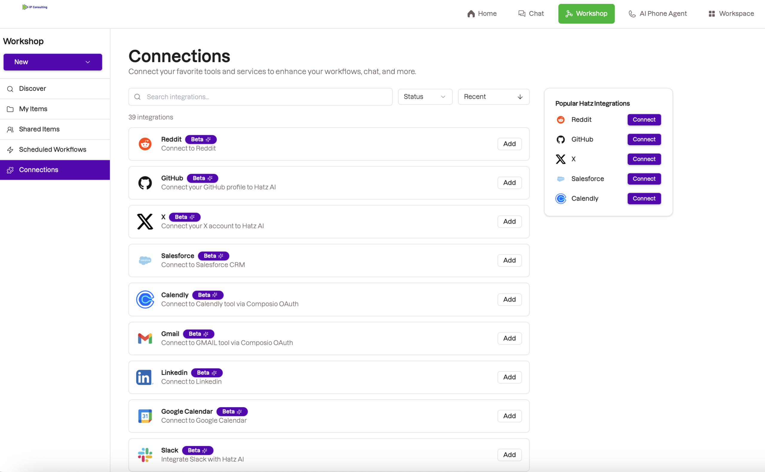 39+ Integrations