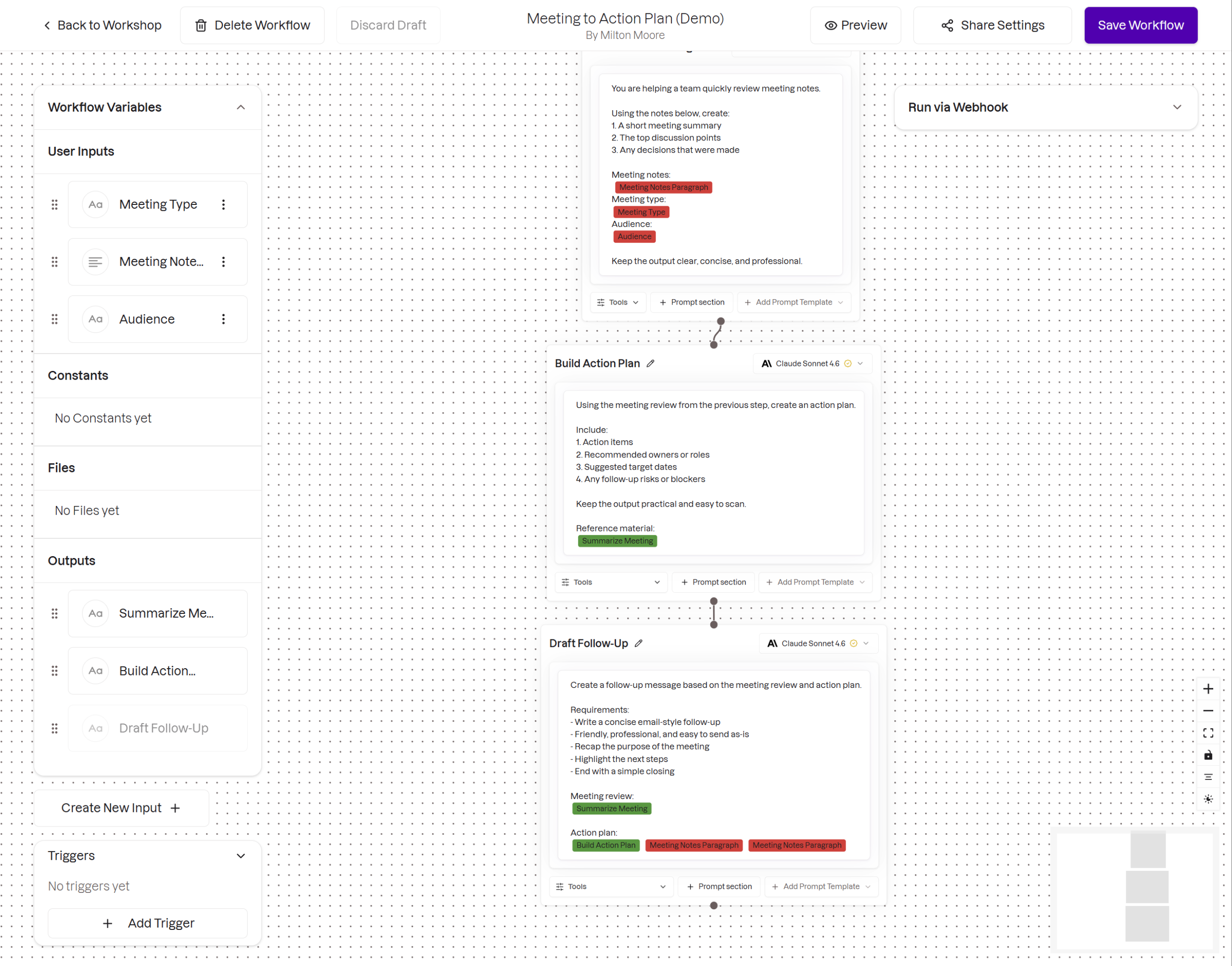 Workflow Workshop